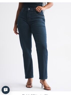 Abercrombie & Fitch Straight Leg Jeans - Dark Indigo